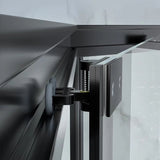 Tempered Frame Shower Doors Black Transparent Shower Bath Door Clearhalo 'Bathroom Remodel & Bathroom Fixtures' 'Home Improvement' 'home_improvement' 'home_improvement_shower_tub_doors' 'Shower and Tub Doors' 'shower_tub_doors' 'Showers & Bathtubs' 7319144