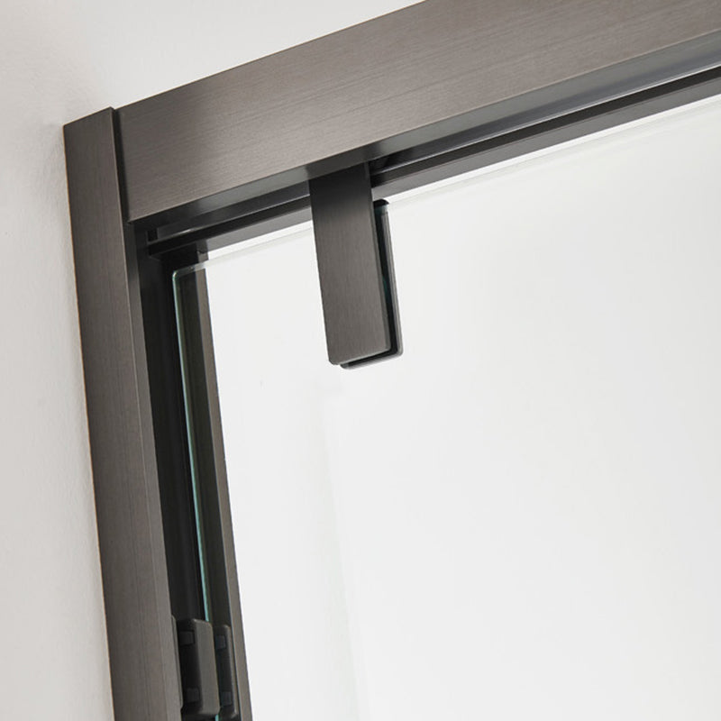 Double Sliding Semi Frameless Shower Bath Door Stainless Steel Handle Shower Door Clearhalo 'Bathroom Remodel & Bathroom Fixtures' 'Home Improvement' 'home_improvement' 'home_improvement_shower_tub_doors' 'Shower and Tub Doors' 'shower_tub_doors' 'Showers & Bathtubs' 7319166