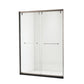 Double Sliding Semi Frameless Shower Bath Door Stainless Steel Handle Shower Door Clearhalo 'Bathroom Remodel & Bathroom Fixtures' 'Home Improvement' 'home_improvement' 'home_improvement_shower_tub_doors' 'Shower and Tub Doors' 'shower_tub_doors' 'Showers & Bathtubs' 7319168