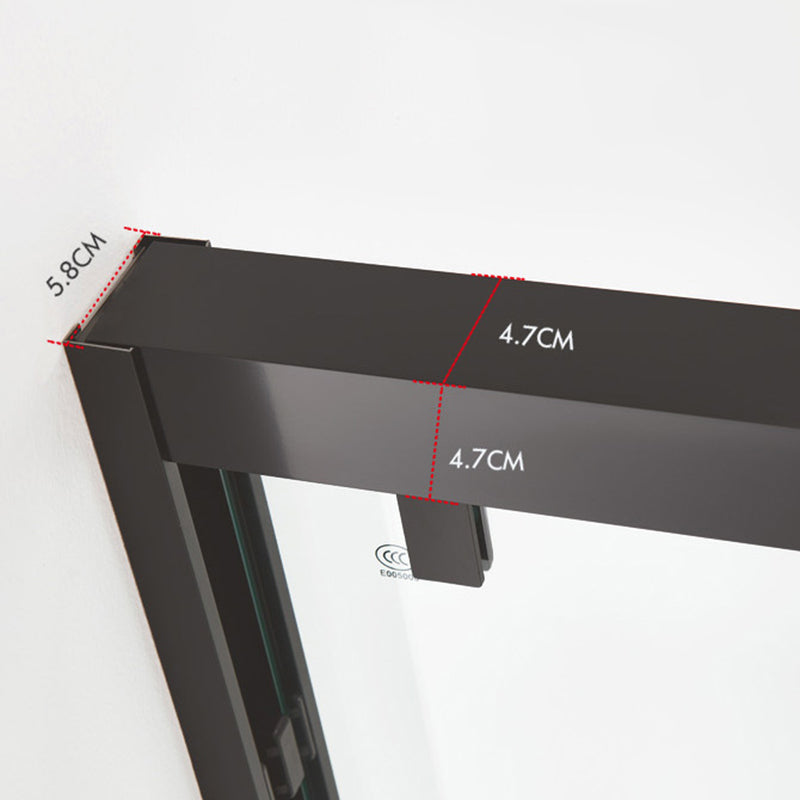 Double Sliding Semi Frameless Shower Bath Door Stainless Steel Handle Shower Door Clearhalo 'Bathroom Remodel & Bathroom Fixtures' 'Home Improvement' 'home_improvement' 'home_improvement_shower_tub_doors' 'Shower and Tub Doors' 'shower_tub_doors' 'Showers & Bathtubs' 7319171