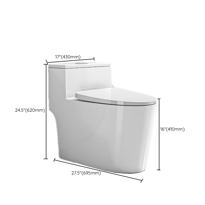 Modern Floor Mount Flush Toilet Ceramic Urine Toilet with Slow Close Seat for Bathroom Clearhalo 'Bathroom Remodel & Bathroom Fixtures' 'Home Improvement' 'home_improvement' 'home_improvement_toilets' 'Toilets & Bidets' 'Toilets' 7319710