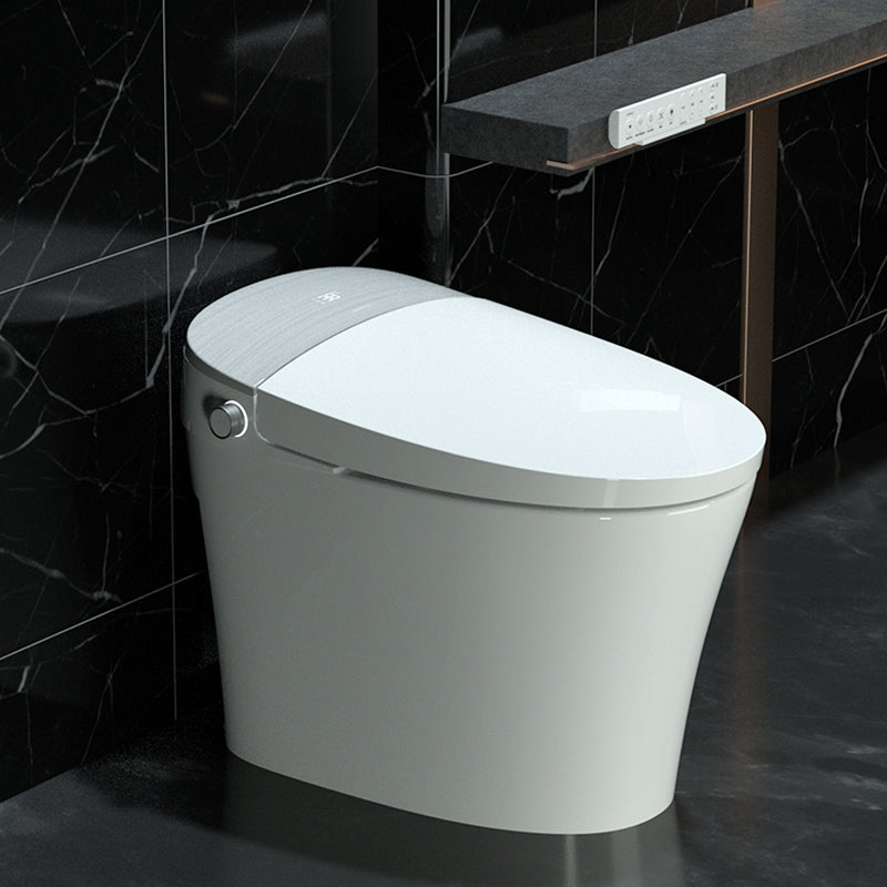 Contemporary Floor Mounted Flush Toilet Ceramic Siphon Jet Urine Toilet for Washroom Auto Flip (Upgrading) 16" Clearhalo 'Bathroom Remodel & Bathroom Fixtures' 'Home Improvement' 'home_improvement' 'home_improvement_toilets' 'Toilets & Bidets' 'Toilets' 7319723