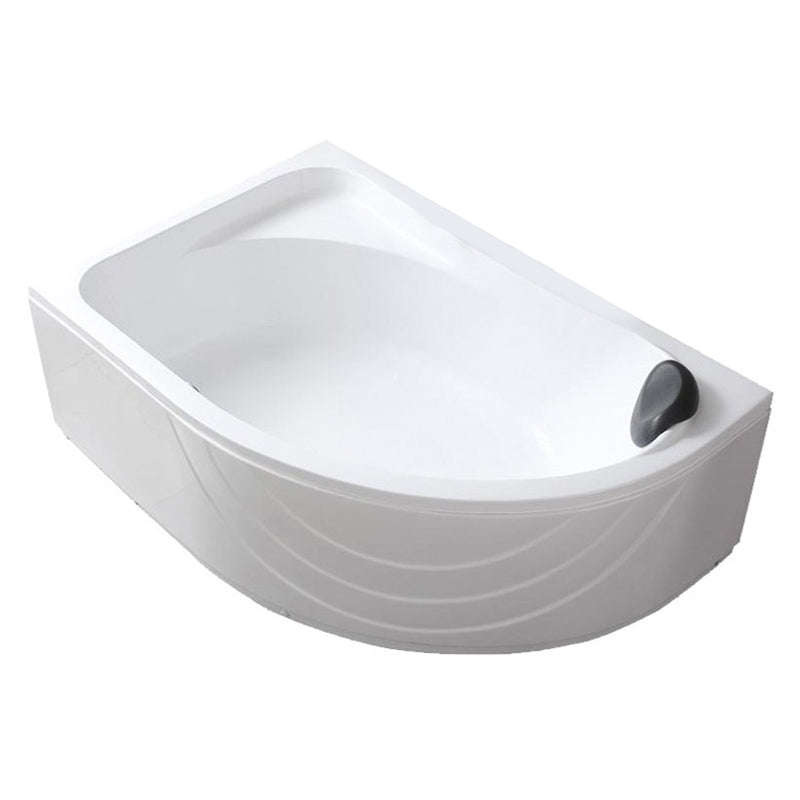 Modern White Corner Bath Acrylic Center-Back Soaking Bathtub Clearhalo 'Bathroom Remodel & Bathroom Fixtures' 'Bathtubs' 'Home Improvement' 'home_improvement' 'home_improvement_bathtubs' 'Showers & Bathtubs' 7319790