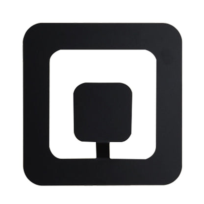 Minimalism Square Sconce Lamp Fixture Iron 7"/9" Wide LED Bedroom Wall Lighting Ideas in Black Black Clearhalo 'Cast Iron' 'Glass' 'Industrial' 'Modern wall lights' 'Modern' 'Tiffany' 'Traditional wall lights' 'Wall Lamps & Sconces' 'Wall Lights' Lighting' 732010