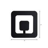 Minimalism Square Sconce Lamp Fixture Iron 7"/9" Wide LED Bedroom Wall Lighting Ideas in Black Clearhalo 'Cast Iron' 'Glass' 'Industrial' 'Modern wall lights' 'Modern' 'Tiffany' 'Traditional wall lights' 'Wall Lamps & Sconces' 'Wall Lights' Lighting' 732012