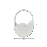 Aluminum Oval Wall Sconce Light Modern LED White Wall Lamp with Cracked Design in Warm/White/Natural Light Clearhalo 'Cast Iron' 'Glass' 'Industrial' 'Modern wall lights' 'Modern' 'Tiffany' 'Traditional wall lights' 'Wall Lamps & Sconces' 'Wall Lights' Lighting' 732028