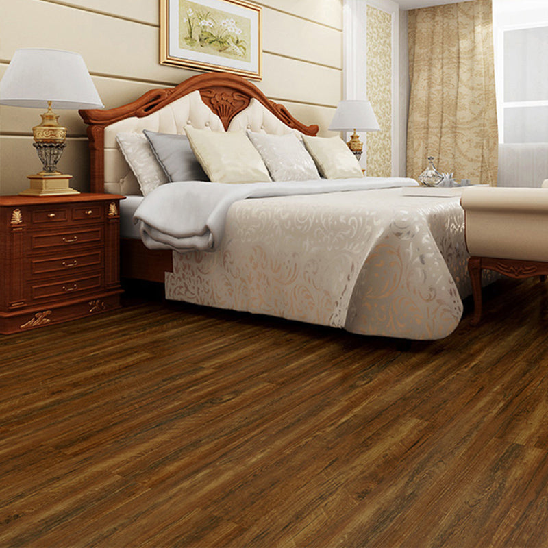 Rectangle PVC Flooring Smooth Peel and Stick Wood Look Vinyl Flooring Brown Clearhalo 'Flooring 'Home Improvement' 'home_improvement' 'home_improvement_vinyl_flooring' 'Vinyl Flooring' 'vinyl_flooring' Walls and Ceiling' 7320383