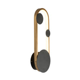 Metallic Arc Shaped Wall Sconce Lighting Post-Modern LED Wall Lamp Fixture in Black and Gold, Warm/White Light Clearhalo 'Cast Iron' 'Glass' 'Industrial' 'Modern wall lights' 'Modern' 'Tiffany' 'Traditional wall lights' 'Wall Lamps & Sconces' 'Wall Lights' Lighting' 732061