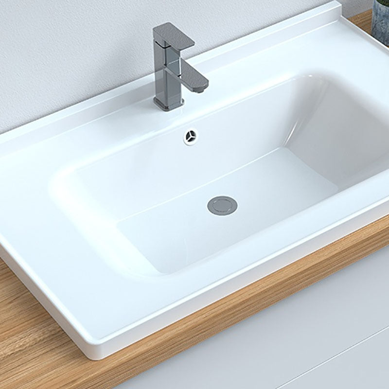 Modern Bathroom Sink Porcelain with Overflow Drop-in Bathroom Sink(Not Included Faucet) Clearhalo 'Bathroom Remodel & Bathroom Fixtures' 'Bathroom Sinks & Faucet Components' 'Bathroom Sinks' 'bathroom_sink' 'Home Improvement' 'home_improvement' 'home_improvement_bathroom_sink' 7320835