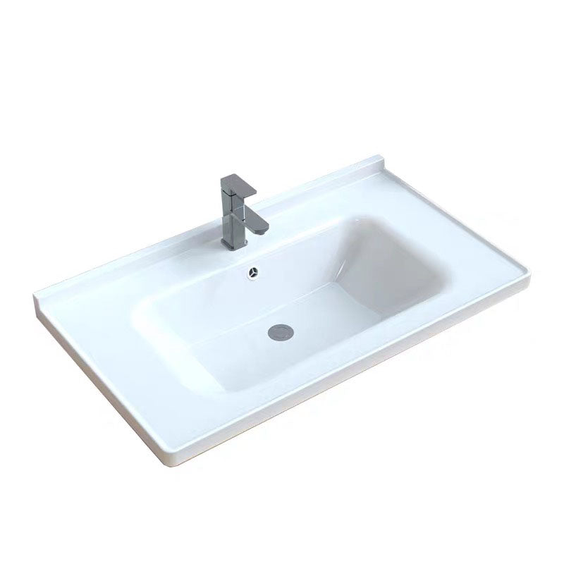 Modern Bathroom Sink Porcelain with Overflow Drop-in Bathroom Sink(Not Included Faucet) Clearhalo 'Bathroom Remodel & Bathroom Fixtures' 'Bathroom Sinks & Faucet Components' 'Bathroom Sinks' 'bathroom_sink' 'Home Improvement' 'home_improvement' 'home_improvement_bathroom_sink' 7320844