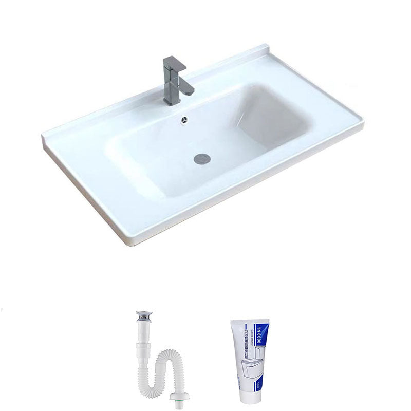 Modern Bathroom Sink Porcelain with Overflow Drop-in Bathroom Sink(Not Included Faucet) 36"L x 19"W x 9"H Clearhalo 'Bathroom Remodel & Bathroom Fixtures' 'Bathroom Sinks & Faucet Components' 'Bathroom Sinks' 'bathroom_sink' 'Home Improvement' 'home_improvement' 'home_improvement_bathroom_sink' 7320852