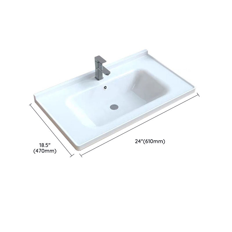 Modern Bathroom Sink Porcelain with Overflow Drop-in Bathroom Sink(Not Included Faucet) Clearhalo 'Bathroom Remodel & Bathroom Fixtures' 'Bathroom Sinks & Faucet Components' 'Bathroom Sinks' 'bathroom_sink' 'Home Improvement' 'home_improvement' 'home_improvement_bathroom_sink' 7320866