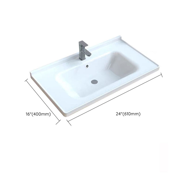 Modern Bathroom Sink Porcelain with Overflow Drop-in Bathroom Sink(Not Included Faucet) Clearhalo 'Bathroom Remodel & Bathroom Fixtures' 'Bathroom Sinks & Faucet Components' 'Bathroom Sinks' 'bathroom_sink' 'Home Improvement' 'home_improvement' 'home_improvement_bathroom_sink' 7320871