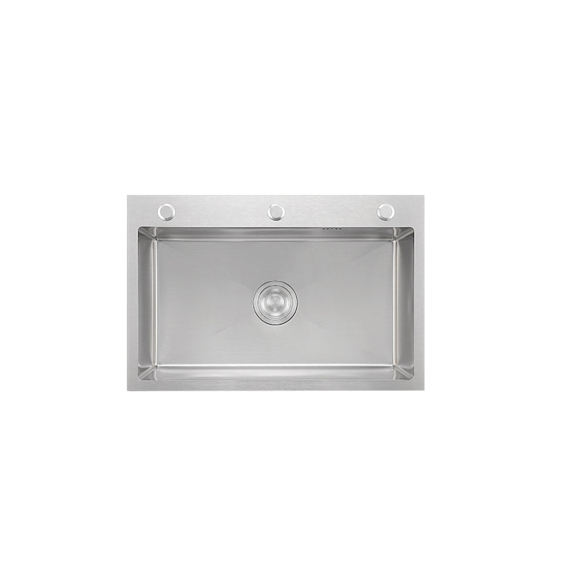 Soundproof Kitchen Sink Overflow Hole Design Kitchen Sink with Basket Strainer Clearhalo 'Home Improvement' 'home_improvement' 'home_improvement_kitchen_sinks' 'Kitchen Remodel & Kitchen Fixtures' 'Kitchen Sinks & Faucet Components' 'Kitchen Sinks' 'kitchen_sinks' 7321080