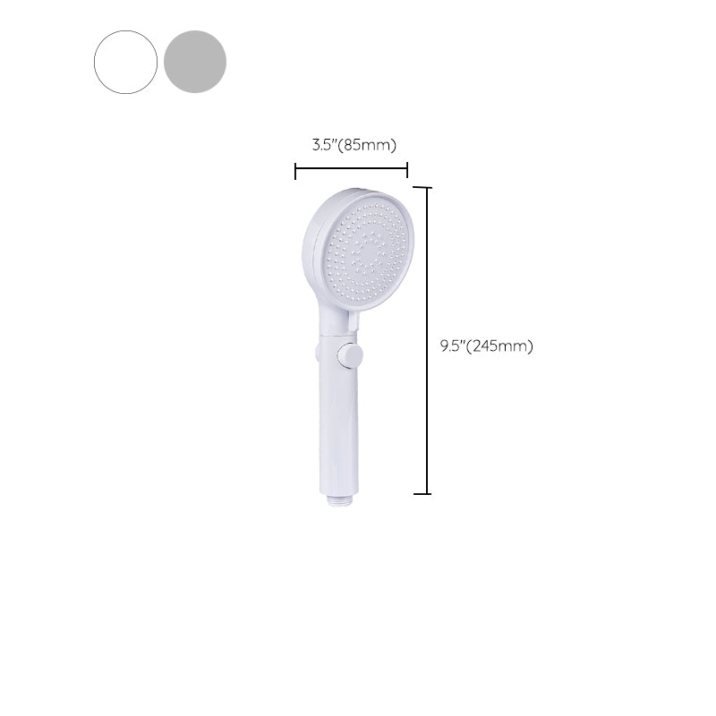 Modern Round Hand Shower 3 Sprays Pattern Wall-Mount Hand Shower Clearhalo 'Bathroom Remodel & Bathroom Fixtures' 'Home Improvement' 'home_improvement' 'home_improvement_shower_heads' 'Shower Heads' 'shower_heads' 'Showers & Bathtubs Plumbing' 'Showers & Bathtubs' 7321153