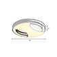 18"/21.5" W Round Flushmount Modern Nordic Metal Black and White LED Close to Ceiling Lamp in Warm/White Light Clearhalo 'Ceiling Lights' 'Close To Ceiling Lights' 'Close to ceiling' 'Flush mount' Lighting' 732116