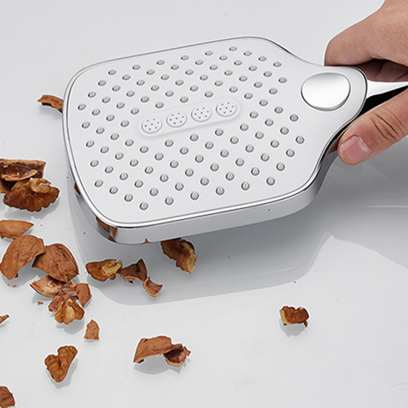 Contemporary Rectangular Hand Shower 3 Sprays Wall-Mount Hand Shower Clearhalo 'Bathroom Remodel & Bathroom Fixtures' 'Home Improvement' 'home_improvement' 'home_improvement_shower_heads' 'Shower Heads' 'shower_heads' 'Showers & Bathtubs Plumbing' 'Showers & Bathtubs' 7321170