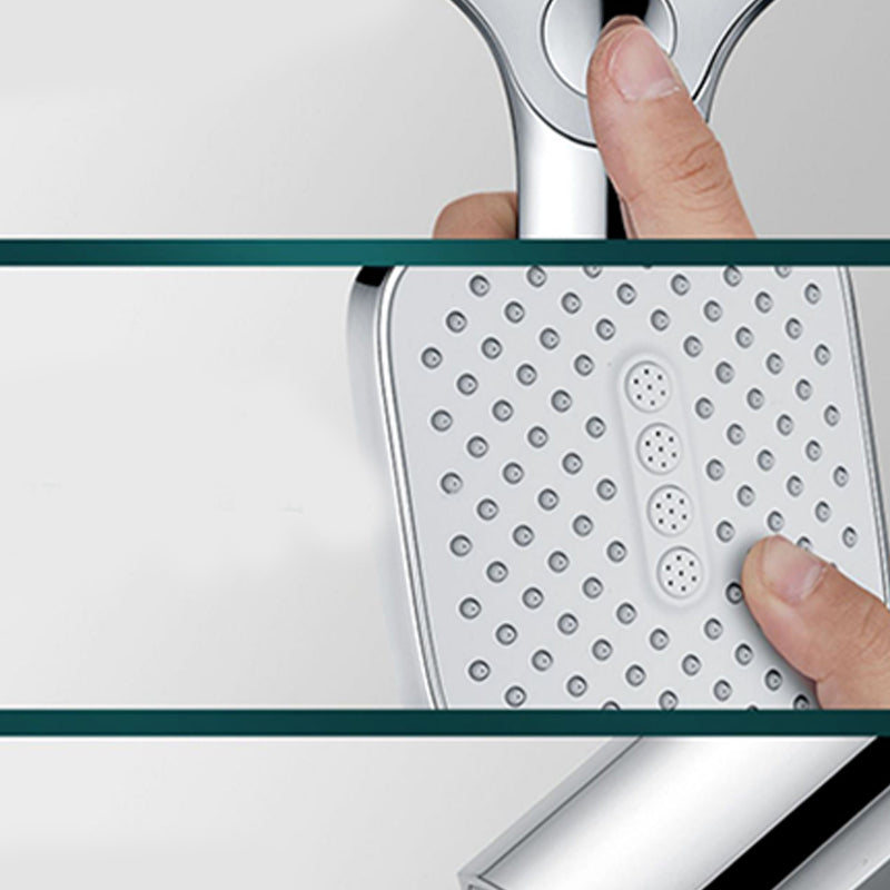 Contemporary Rectangular Hand Shower 3 Sprays Wall-Mount Hand Shower ...