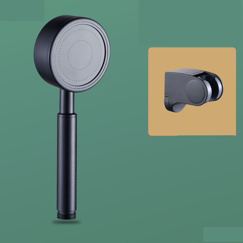 Modern Stainless Steel Hand Shower Standard Spray Pattern Wall-Mount Hand Shower Black Shower Head with Wall Pedestal Hose not included Clearhalo 'Bathroom Remodel & Bathroom Fixtures' 'Home Improvement' 'home_improvement' 'home_improvement_shower_heads' 'Shower Heads' 'shower_heads' 'Showers & Bathtubs Plumbing' 'Showers & Bathtubs' 7321186