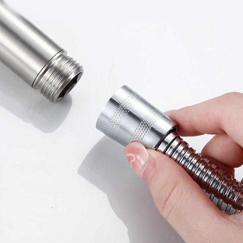 Modern Stainless Steel Hand Shower Standard Spray Pattern Wall-Mount Hand Shower Clearhalo 'Bathroom Remodel & Bathroom Fixtures' 'Home Improvement' 'home_improvement' 'home_improvement_shower_heads' 'Shower Heads' 'shower_heads' 'Showers & Bathtubs Plumbing' 'Showers & Bathtubs' 7321192