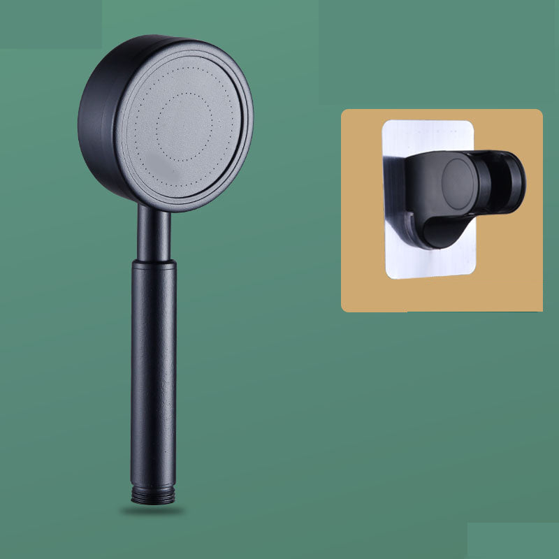 Modern Stainless Steel Hand Shower Standard Spray Pattern Wall-Mount Hand Shower Black Shower & Punch-free Wall Seat Hose not included Clearhalo 'Bathroom Remodel & Bathroom Fixtures' 'Home Improvement' 'home_improvement' 'home_improvement_shower_heads' 'Shower Heads' 'shower_heads' 'Showers & Bathtubs Plumbing' 'Showers & Bathtubs' 7321194