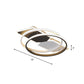Acrylic Ring and Rectangle Flushmount Modernist 16"/19.5" Wide LED Black Ceiling Mounted Fixture for Bedroom Clearhalo 'Ceiling Lights' 'Close To Ceiling Lights' 'Close to ceiling' 'Flush mount' Lighting' 732168