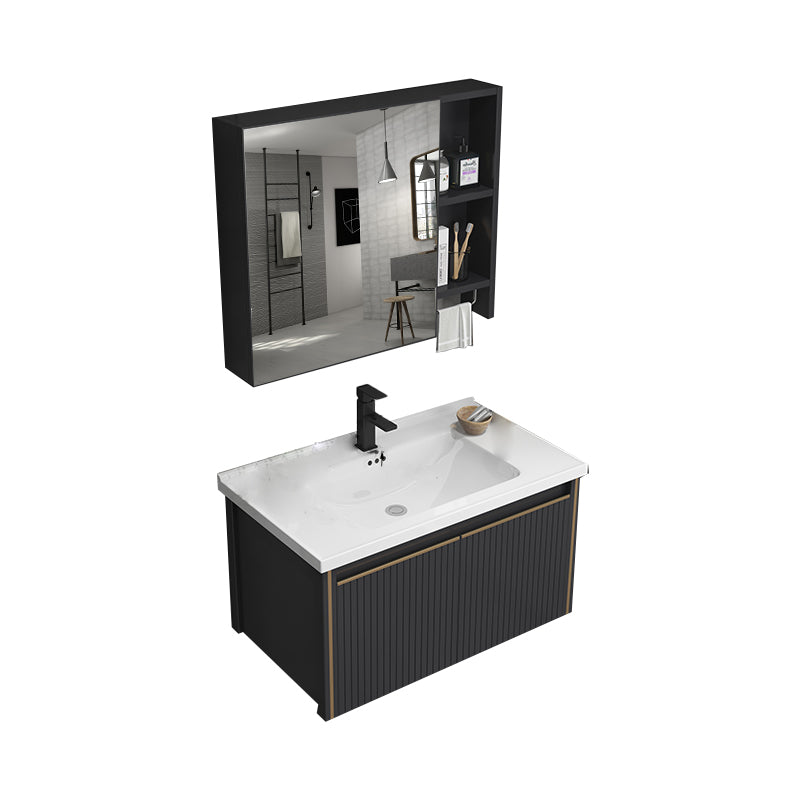 Modern Wall Mount Bathroom Vanity Set Stone Faucet Included Bathroom Vanity Vanity & Faucet & Mirror Cabinet Ceramic Clearhalo 'Bathroom Remodel & Bathroom Fixtures' 'Bathroom Vanities' 'bathroom_vanities' 'Home Improvement' 'home_improvement' 'home_improvement_bathroom_vanities' 7321875