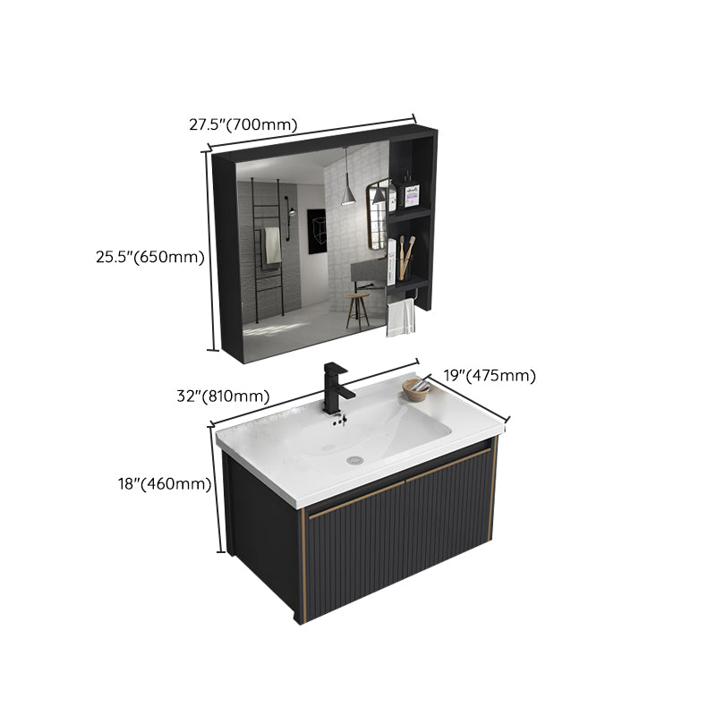 Modern Wall Mount Bathroom Vanity Set Stone Faucet Included Bathroom Vanity Clearhalo 'Bathroom Remodel & Bathroom Fixtures' 'Bathroom Vanities' 'bathroom_vanities' 'Home Improvement' 'home_improvement' 'home_improvement_bathroom_vanities' 7321896