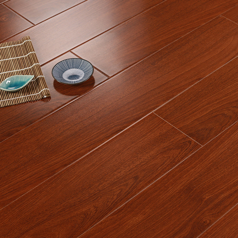 Traditional Wood Flooring Tiles Click-Locking Wire Brushed Flooring Planks Red Brown Clearhalo 'Flooring 'Hardwood Flooring' 'hardwood_flooring' 'Home Improvement' 'home_improvement' 'home_improvement_hardwood_flooring' Walls and Ceiling' 7322584