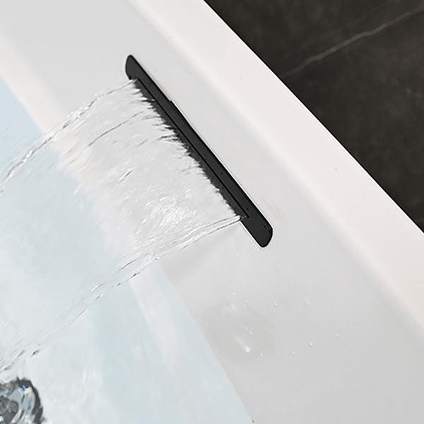 Modern Corner Acrylic Bathtub Soaking White Back to Wall Bath Clearhalo 'Bathroom Remodel & Bathroom Fixtures' 'Bathtubs' 'Home Improvement' 'home_improvement' 'home_improvement_bathtubs' 'Showers & Bathtubs' 7322598