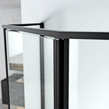 Black Neo-Angle Shower Enclosure Clear Tempered Glass Shower Enclosure Clearhalo 'Bathroom Remodel & Bathroom Fixtures' 'Home Improvement' 'home_improvement' 'home_improvement_shower_stalls_enclosures' 'Shower Stalls & Enclosures' 'shower_stalls_enclosures' 'Showers & Bathtubs' 7322616