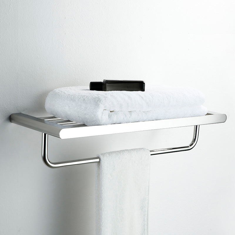 Contemporary Bathroom Accessory As Individual Or As a Set in Silver Towel Rack (20"L) Clearhalo 'Bathroom Hardware Sets' 'Bathroom Hardware' 'Bathroom Remodel & Bathroom Fixtures' 'bathroom_hardware_sets' 'Home Improvement' 'home_improvement' 'home_improvement_bathroom_hardware_sets' 7322945