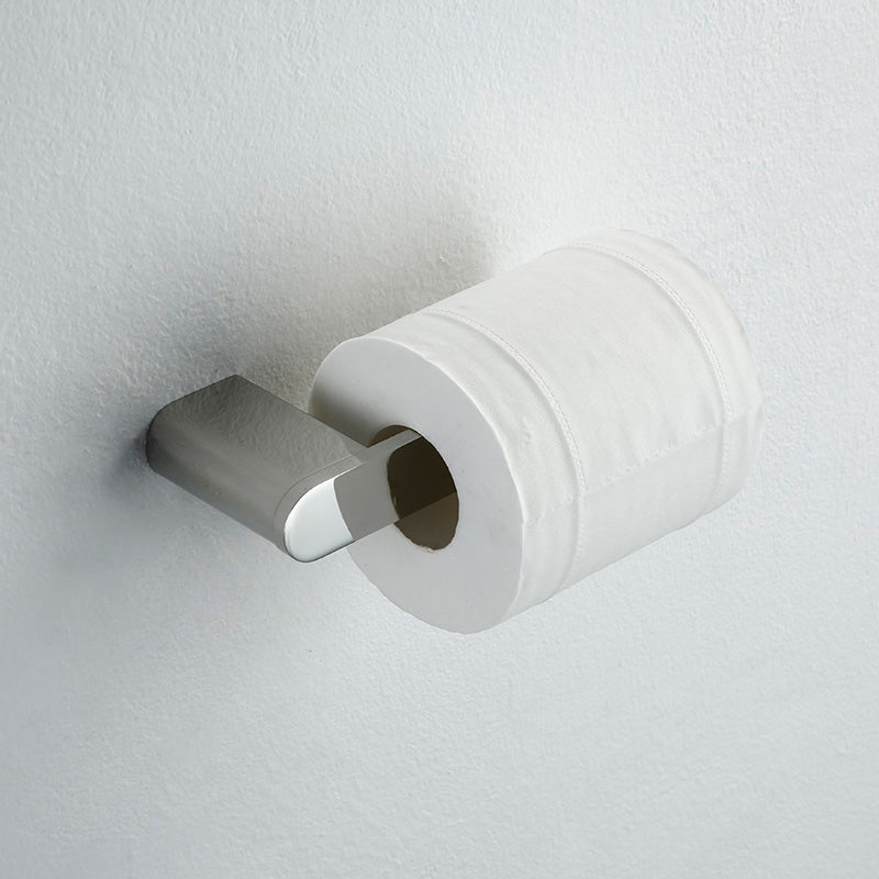 Contemporary Bathroom Accessory As Individual Or As a Set in Silver Flat Monocular Tissue Holder Clearhalo 'Bathroom Hardware Sets' 'Bathroom Hardware' 'Bathroom Remodel & Bathroom Fixtures' 'bathroom_hardware_sets' 'Home Improvement' 'home_improvement' 'home_improvement_bathroom_hardware_sets' 7322953