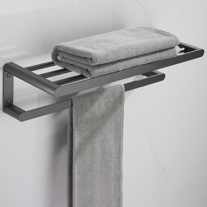 Contemporary Grey Bathroom Accessory As Individual Or As a Set Towel Rack Clearhalo 'Bathroom Hardware Sets' 'Bathroom Hardware' 'Bathroom Remodel & Bathroom Fixtures' 'bathroom_hardware_sets' 'Home Improvement' 'home_improvement' 'home_improvement_bathroom_hardware_sets' 7322995