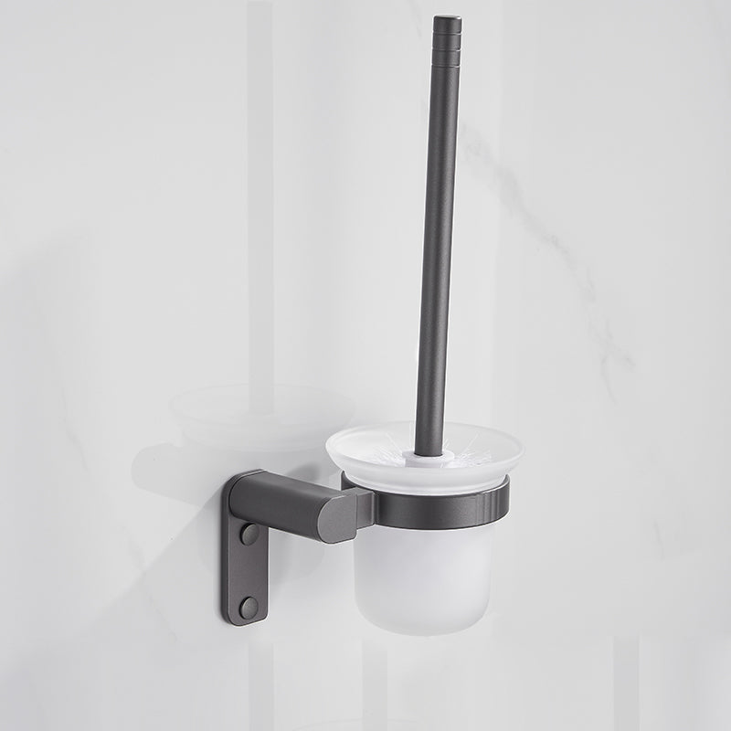 Contemporary Grey Bathroom Accessory As Individual Or As a Set Toilet Brush Clearhalo 'Bathroom Hardware Sets' 'Bathroom Hardware' 'Bathroom Remodel & Bathroom Fixtures' 'bathroom_hardware_sets' 'Home Improvement' 'home_improvement' 'home_improvement_bathroom_hardware_sets' 7322996