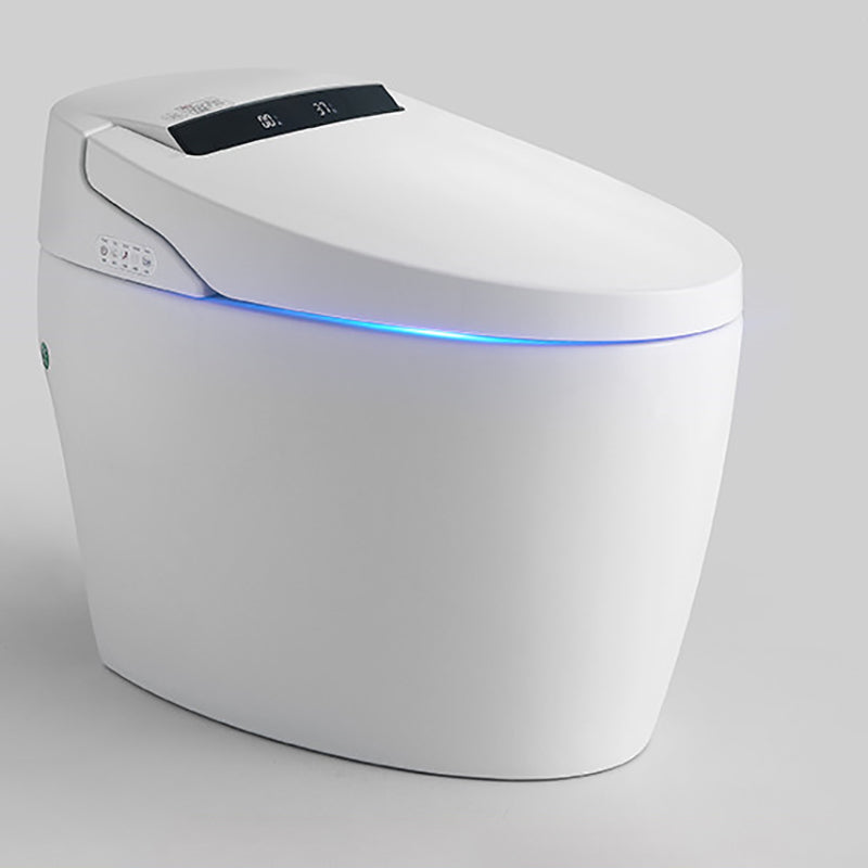 Elongated White Floor Standing Bidet with Heated Seat Contemporary Bidet Clearhalo 'Bathroom Remodel & Bathroom Fixtures' 'Bidets' 'Home Improvement' 'home_improvement' 'home_improvement_bidets' 'Toilets & Bidets' 7323563