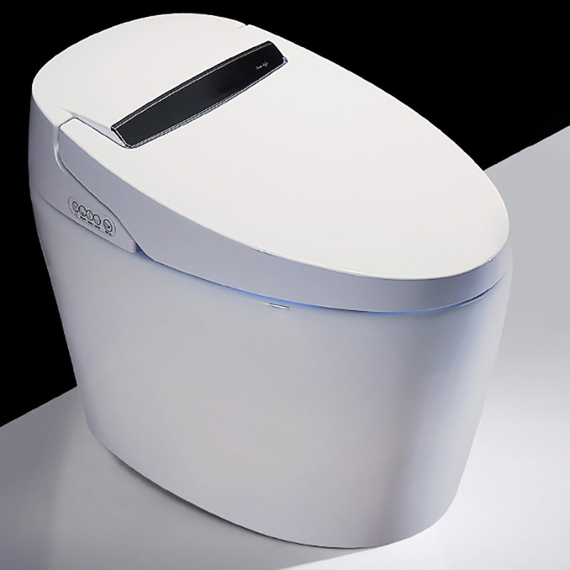 Elongated White Floor Standing Bidet with Heated Seat Contemporary Bidet Manual Flip (Standard) No Clearhalo 'Bathroom Remodel & Bathroom Fixtures' 'Bidets' 'Home Improvement' 'home_improvement' 'home_improvement_bidets' 'Toilets & Bidets' 7323567