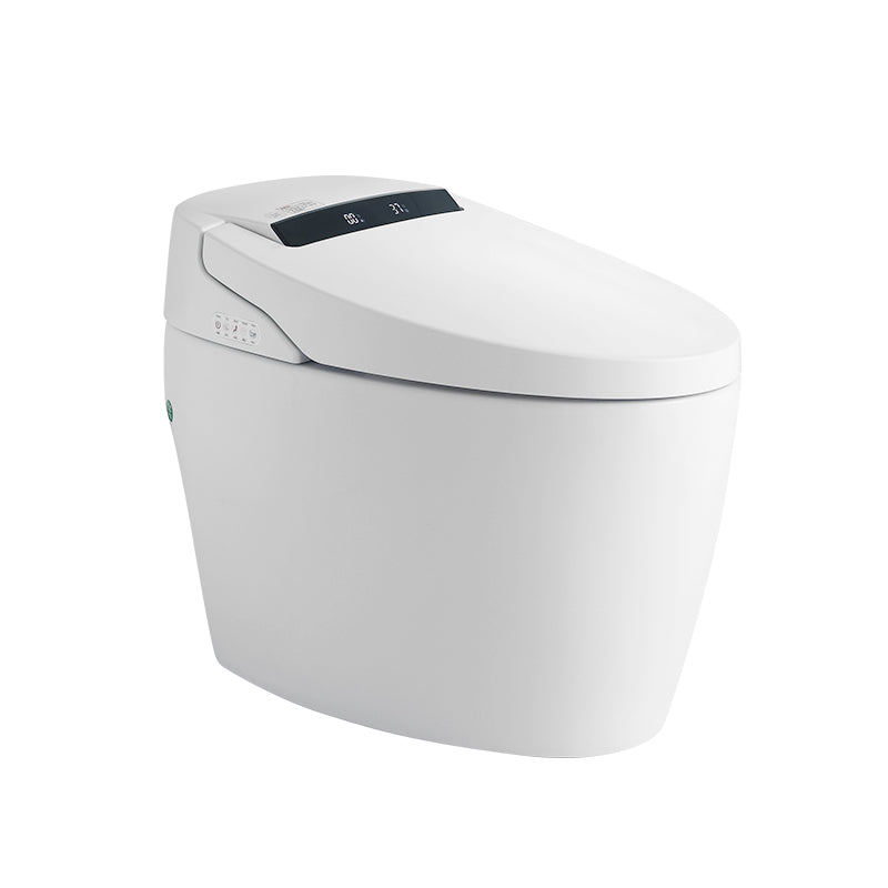 Elongated White Floor Standing Bidet with Heated Seat Contemporary Bidet Clearhalo 'Bathroom Remodel & Bathroom Fixtures' 'Bidets' 'Home Improvement' 'home_improvement' 'home_improvement_bidets' 'Toilets & Bidets' 7323570