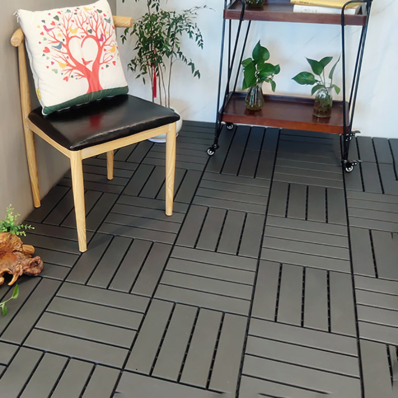 4-Slat 12" X 12" PVC Floor Tiles Interlocking Installation Floor Board Tiles Clearhalo 'Home Improvement' 'home_improvement' 'home_improvement_outdoor_deck_tiles_planks' 'Outdoor Deck Tiles & Planks' 'Outdoor Flooring & Tile' 'Outdoor Remodel' 'outdoor_deck_tiles_planks' 7323747