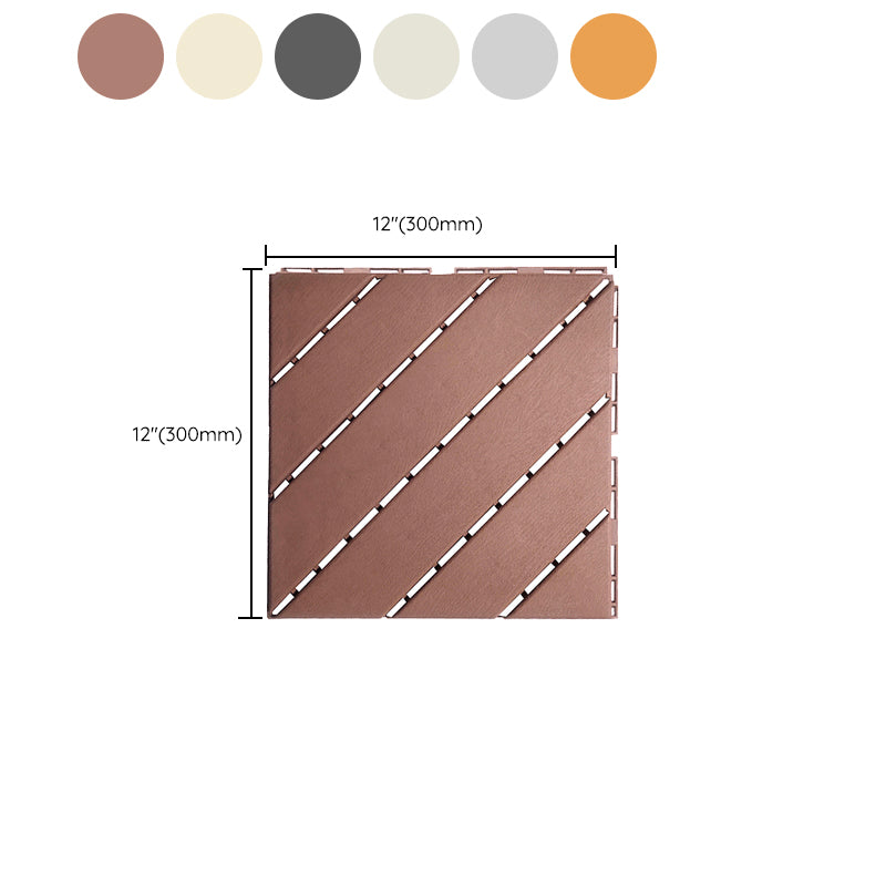 4-Slat 12" X 12" PVC Floor Tiles Interlocking Installation Floor Board Tiles Clearhalo 'Home Improvement' 'home_improvement' 'home_improvement_outdoor_deck_tiles_planks' 'Outdoor Deck Tiles & Planks' 'Outdoor Flooring & Tile' 'Outdoor Remodel' 'outdoor_deck_tiles_planks' 7323772