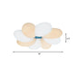 Acrylic Flower Flush Lighting Modern 18"/22" Wide LED White Ceiling Lamp Fixture for Child Bedroom, Warm/White Light Clearhalo 'Ceiling Lights' 'Close To Ceiling Lights' 'Close to ceiling' 'Flush mount' Lighting' 732378
