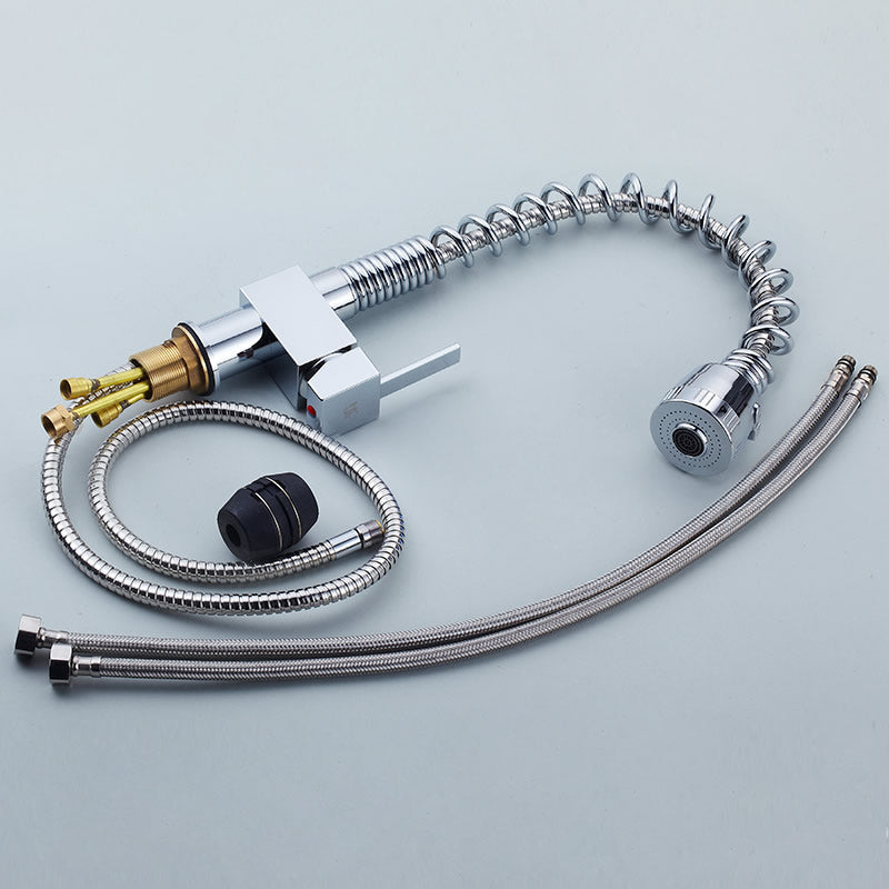 Modern Farmhouse Kitchen Faucet Copper Pull Down Standard Kitchen Faucets Single Handle Clearhalo 'Home Improvement' 'home_improvement' 'home_improvement_kitchen_faucets' 'Kitchen Faucets' 'Kitchen Remodel & Kitchen Fixtures' 'Kitchen Sinks & Faucet Components' 'kitchen_faucets' 7323798