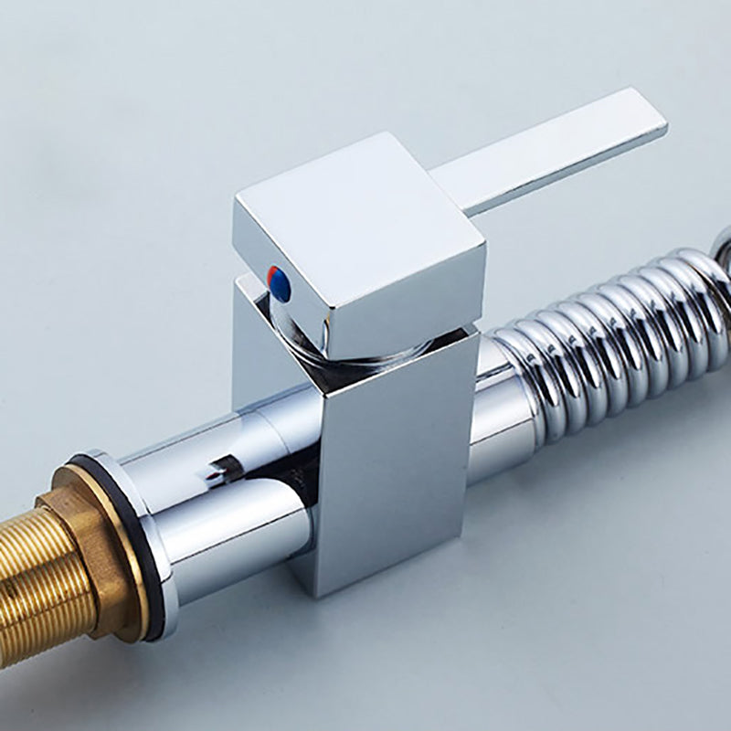 Modern Farmhouse Kitchen Faucet Copper Pull Down Standard Kitchen Faucets Single Handle Clearhalo 'Home Improvement' 'home_improvement' 'home_improvement_kitchen_faucets' 'Kitchen Faucets' 'Kitchen Remodel & Kitchen Fixtures' 'Kitchen Sinks & Faucet Components' 'kitchen_faucets' 7323802