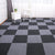 Carpet Tile Non-Skid Fade Resistant Solid Color Self-Stick Peel and Stick Carpet Tiles Black-Gray Clearhalo 'Carpet Tiles & Carpet Squares' 'carpet_tiles_carpet_squares' 'Flooring 'Home Improvement' 'home_improvement' 'home_improvement_carpet_tiles_carpet_squares' Walls and Ceiling' 7323906