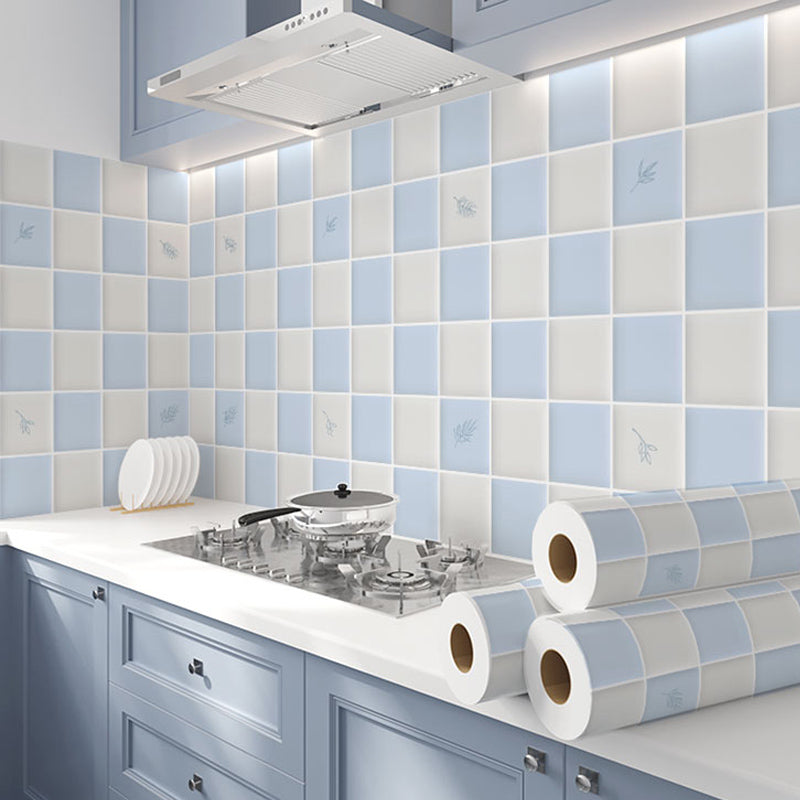 Square Mosaic Peel & Stick Tile Stain Resistant Kitchen Backsplash Tiles Light Blue Clearhalo 'Flooring 'Home Improvement' 'home_improvement' 'home_improvement_peel_stick_blacksplash' 'Peel & Stick Backsplash Tile' 'peel_stick_blacksplash' 'Walls & Ceilings' Walls and Ceiling' 7324045