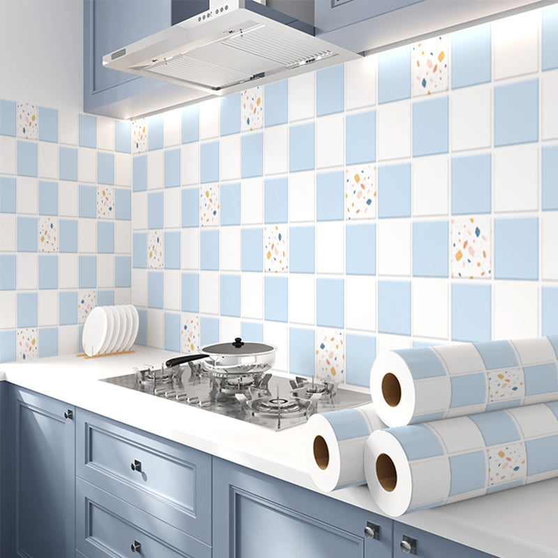 Square Mosaic Peel & Stick Tile Stain Resistant Kitchen Backsplash Tiles Blue Clearhalo 'Flooring 'Home Improvement' 'home_improvement' 'home_improvement_peel_stick_blacksplash' 'Peel & Stick Backsplash Tile' 'peel_stick_blacksplash' 'Walls & Ceilings' Walls and Ceiling' 7324048