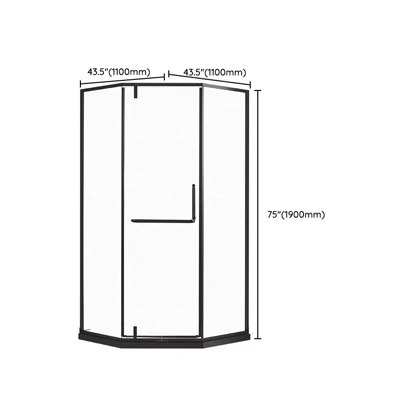 Pivot Framed Shower Bath Door Transparent Tempered Shower Door Clearhalo 'Bathroom Remodel & Bathroom Fixtures' 'Home Improvement' 'home_improvement' 'home_improvement_shower_tub_doors' 'Shower and Tub Doors' 'shower_tub_doors' 'Showers & Bathtubs' 7324165