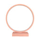 Circle Ring Table Light Aluminum Simple Plug In LED Nightstand Lamp in Red/Pink, White/Warm Light Clearhalo 'Lamps' 'Table Lamps' Lighting' 732438
