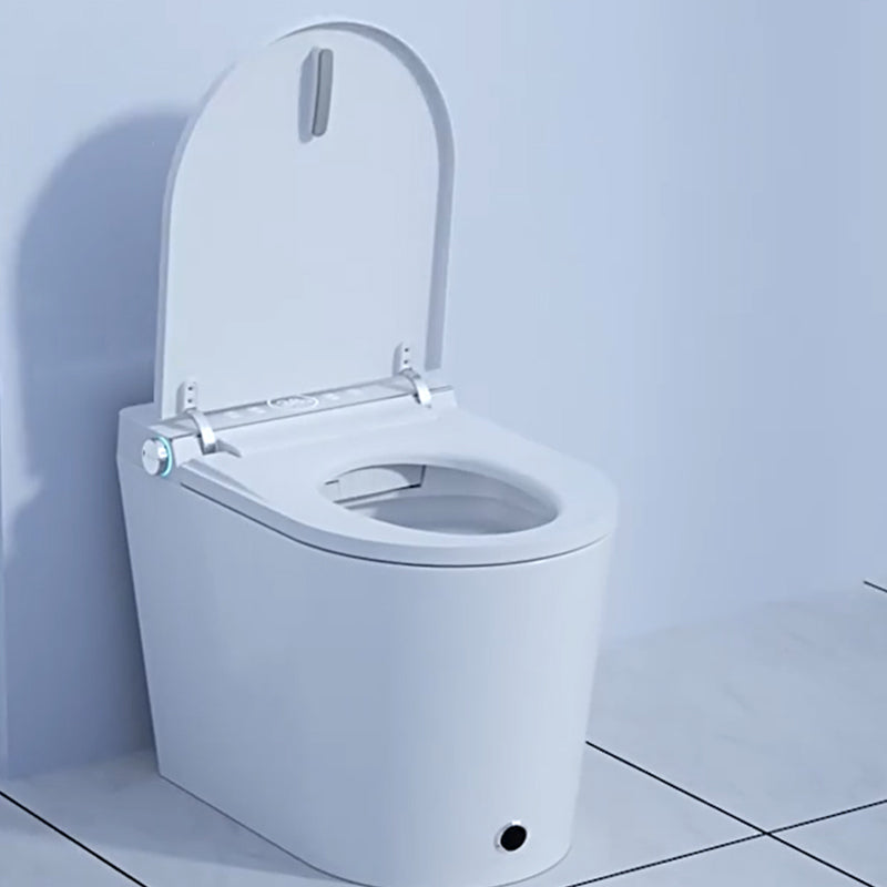 Contemporary Floor Mounted Toilet Heated Seat Included Urine Toilet for Bathroom Automatic Lid( Top Configuration) 14" Clearhalo 'Bathroom Remodel & Bathroom Fixtures' 'Home Improvement' 'home_improvement' 'home_improvement_toilets' 'Toilets & Bidets' 'Toilets' 7324391