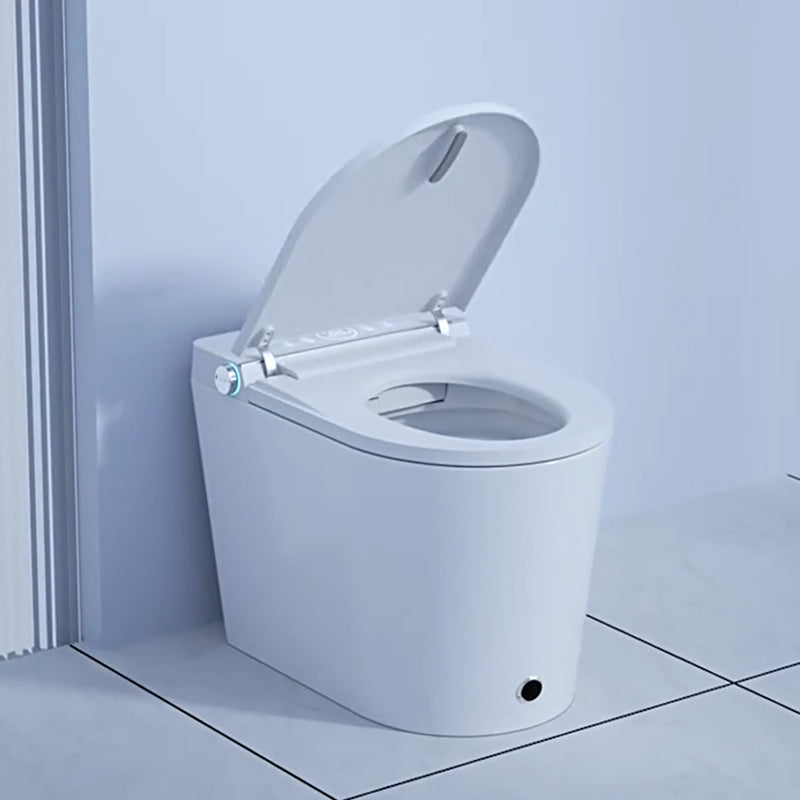 Contemporary Floor Mounted Toilet Heated Seat Included Urine Toilet for Bathroom Automatic Lid( Top Configuration) 16" Clearhalo 'Bathroom Remodel & Bathroom Fixtures' 'Home Improvement' 'home_improvement' 'home_improvement_toilets' 'Toilets & Bidets' 'Toilets' 7324392